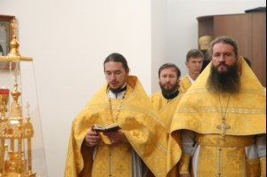 Божественная литургия в храме в честь Нерукотворного Образа Спасителя г. Саратова
