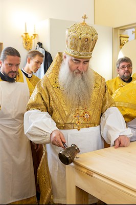 Великое освящение храма Сорока Севастийских мучеников г. Саратова и Божественная литургия в новоосвященном храме