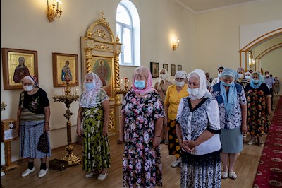 Всенощное бдение в храме в честь Казанской иконы Божией Матери р.п. Татищево