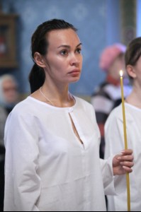 Крещальная литургия в Свято-Троицком соборе Саратова