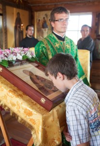 Всенощное бдение в храме во имя преподобного Сергия Радонежского с. Кошели Воскресенского района