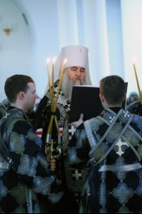 Великое повечерие с чтением канона преподобного Андрея Критского в Свято-Троицком кафедральном соборе г. Вольска