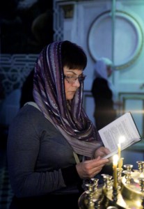Утреня с чтением Великого канона преподобного Андрея Критского в храме в честь Сошествия Святого Духа г. Саратова