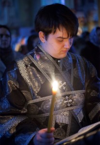 Великое повечерие с чтением канона преподобного Андрея Критского в храме в честь Покрова Пресвятой Богородицы г. Саратова