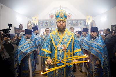 Митрополит Игнатий совершил Великое освящение храма в честь иконы Божией Матери «Спорительница хлебов» с. Кувыка и первую Божественную литургию в новоосвященном храме