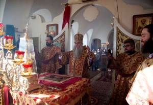 Божественная литургия в Спасо-Преображенском мужском монастыре г. Саратова