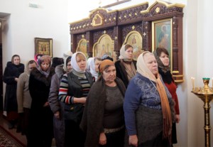 Божественная литургия в Свято-Иоанновском женском монастыре села Алексеевка Хвалынского района