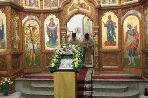 Божественная литургия в храме во имя святого равноапостольного великого князя Владимира г. Саратова