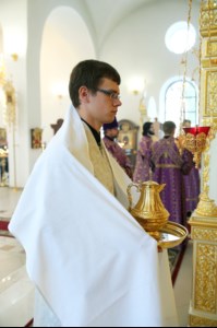 Божественная литургия в храме в честь Рождества Христова г.Саратова