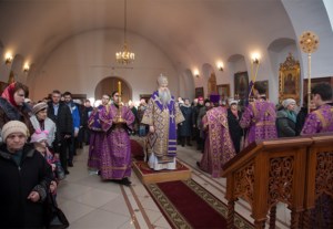 Божественная литургия в храме во имя святого благоверного князя Александра Невского города Ртищева Балашовской епархии
