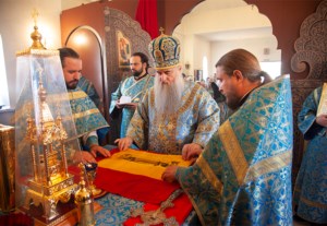 Божественная литургия в храме в честь Владимирской иконы Божией Матери с. Багаевка Саратовского района