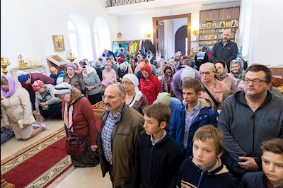 Великое освящение храма Сорока Севастийских мучеников г. Саратова и Божественная литургия в новоосвященном храме