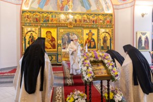 Божественная литургия в Свято-Никольском мужском монастыре г. Саратова
