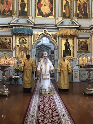 Божественная литургия в Успенском соборе Свято-Успенского Жировичского монастыря