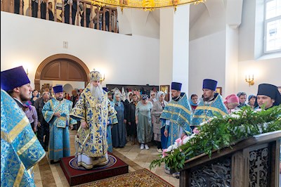 Божественная литургия в храма в честь иконы Божией Матери «Всех скорбящих Радость» г. Саратова