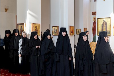 Литургия Преждеосвященных Даров и монашеский постриг в Свято-Алексиевском женском монастыре г. Саратова