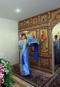 Божественная литургия в храме в честь иконы Божией Матери «Скоропослушница» гор.Шиханы Вольского района
