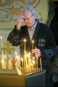 Божественная литургия в храме в честь Покрова Пресвятой Богородицы г.Саратова