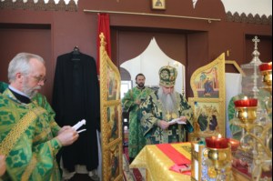 Божественная литургия в храме блаженной Ксении Петербургской г. Саратова на территории ИТК УШ-382/33