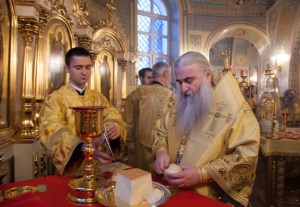 Божественная литургия в Свято-Троицком кафедральном соборе г. Покровска