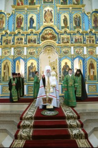Всенощное бдение в Свято-Сергиевском женском монастыре села Алексеевка Базарно-Карабулакского района