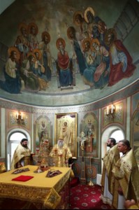 Божественная литургия в храме во имя Всех Святых, в земле Российской просиявших, г. Саратова
