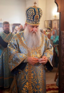 Божественная литургия в храме в честь Владимирской иконы Божией Матери с. Багаевка Саратовского района