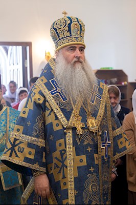 Божественная литургия в храме в честь Владимирской иконы Божией Матери с. Багаевка