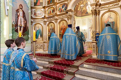 Всенощное бдение в храме Покрова Пресвятой Богородицы г. Саратова