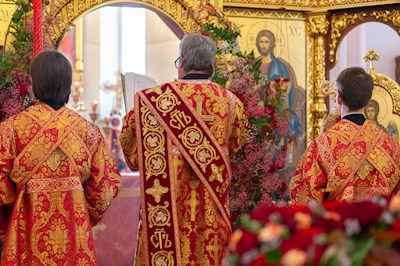 Божественная литургия в храме великомученика Георгия Победоносца г. Саратова
