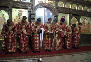 Всенощное бдение в Крестовоздвиженском храме г. Хвалынска