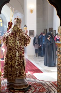 Божественная литургия в Свято-Алексиевском женском монастыре г. Саратова