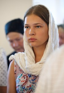Божественная литургия в храме во имя святителей Василия Великого, Григория Богослова, Иоанна Златоуста г. Саратова