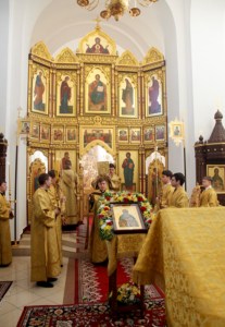 Божественная литургия в Свято-Иоанновском женском монастыре села Алексеевка Хвалынского района