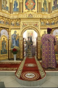 Божественная литургия в храме во имя святого великомученика Георгия Победоносца г.Саратова