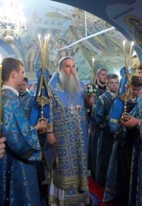 Всенощное бдение с чином Погребения Божией Матери в Свято-Троицком кафедральном соборе г. Саратова