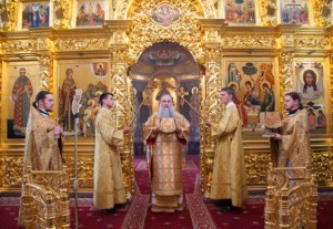 Божественная литургия в Свято-Троицком кафедральном соборе г.Саратова