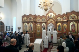 Божественная литургия в храме во имя святого равноапостольного великого князя Владимира г. Саратова
