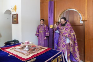 Литургия Преждеосвященных Даров в храме в честь иконы Божией Матери «Утоли моя печали» г. Саратова