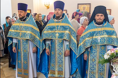 Божественная литургия в храма в честь иконы Божией Матери «Всех скорбящих Радость» г. Саратова