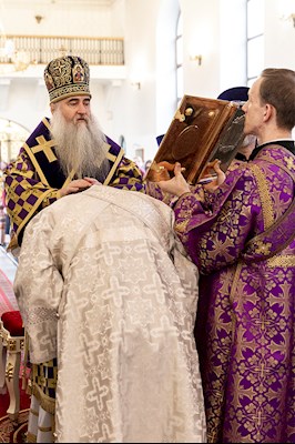 Божественная литургия в Свято-Никольском мужском монастыре г. Саратова