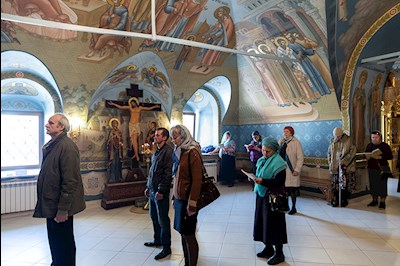 Утреня с чтением акафиста в Свято-Троицком кафедральном соборе г. Саратова