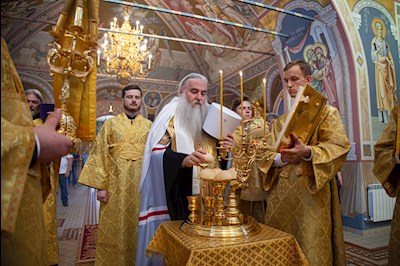 Всенощное бдение в Свято-Троицком кафедральном соборе г. Саратова