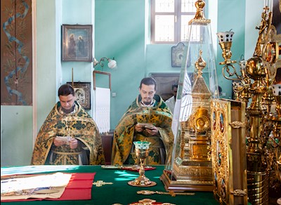 Божественная литургия в храме Сошествия Святого Духа г. Саратова