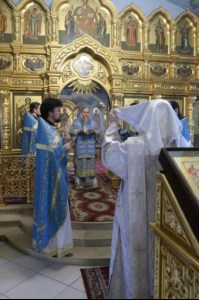 Божественная литургия в Свято-Троицком соборе Саратова