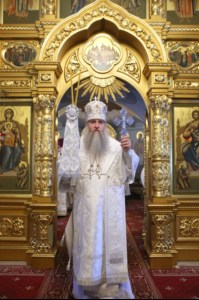 Митрополит Лонгин совершил Царские часы, Изобразительны, Великую вечерню и Крещальную литургию в Свято-Троицком кафедральном соборе Саратова