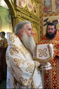Божественная литургия в храме во имя святого благоверного великого князя Димитрия Донского села Столыпино Балтайского района