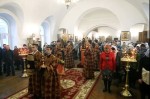 Божественная литургия в Спасо-Преображенском мужском монастыре г.Саратова