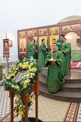 Божественная литургия в храме преподобного Сергия Радонежского г. Саратова