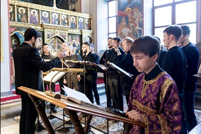 Божественная литургия в Свято-Никольском мужском монастыре г. Саратова
